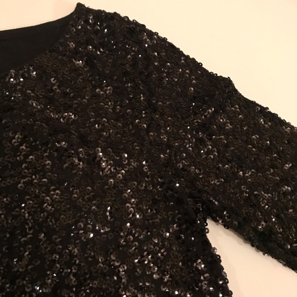 JCrew Factory long sleeve sequined top. - Picture 2 of 8
